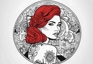 Couple's tattoos red head and mexican tattoo idea