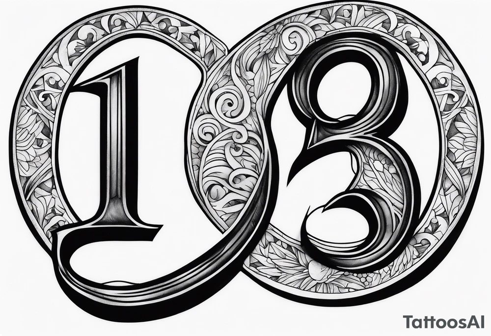 number "13" tattoo idea