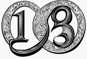 number "13" tattoo idea