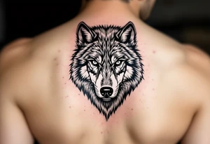 mongolian grey wolf tattoo idea