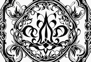 Fleur de lys celtique en flamme tattoo idea