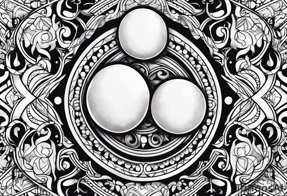 Penis and balls tattoo idea