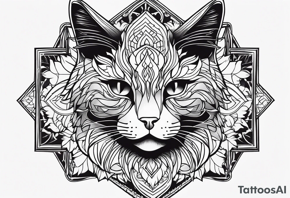 Black Cat tattoo idea