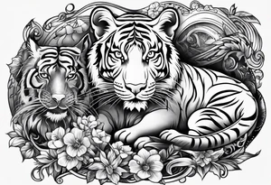 Shoulder tattoo with a Rat, pig, tiger, dog, snake tattoo idea