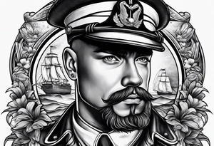 american navy sailor, traditional american tattoo idea