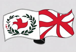 Country of Georgia Flag tattoo idea