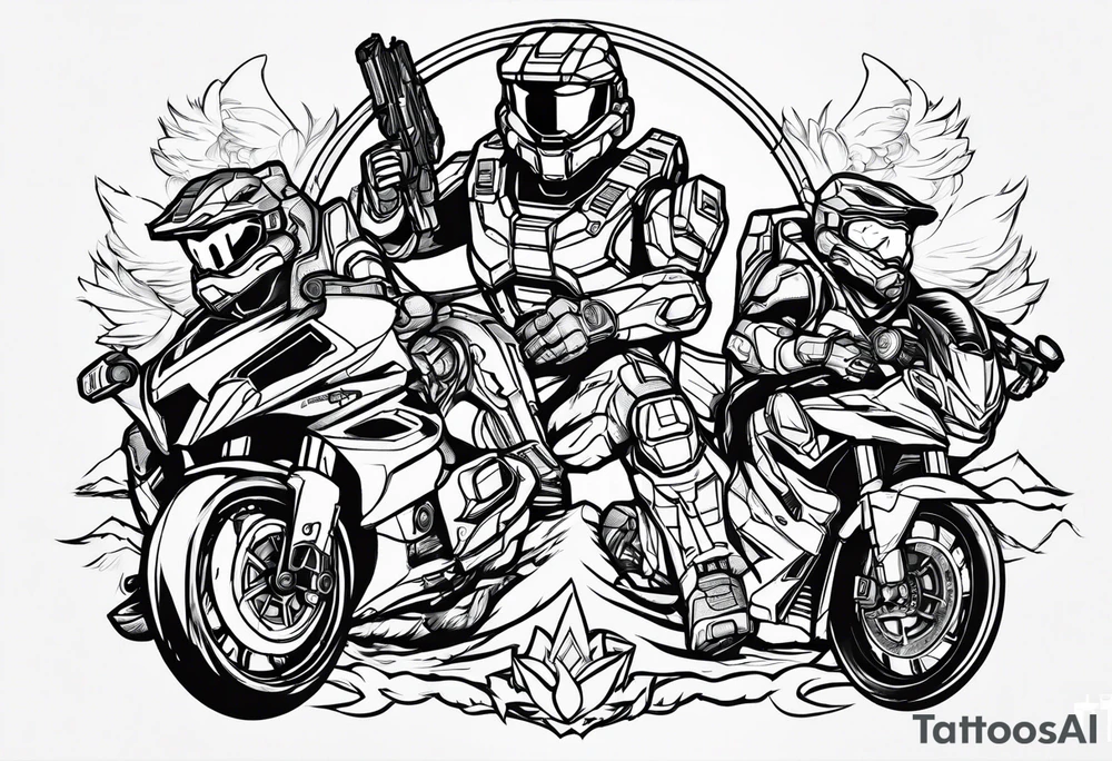 HALO 3 friendship tattoo idea tattoo idea