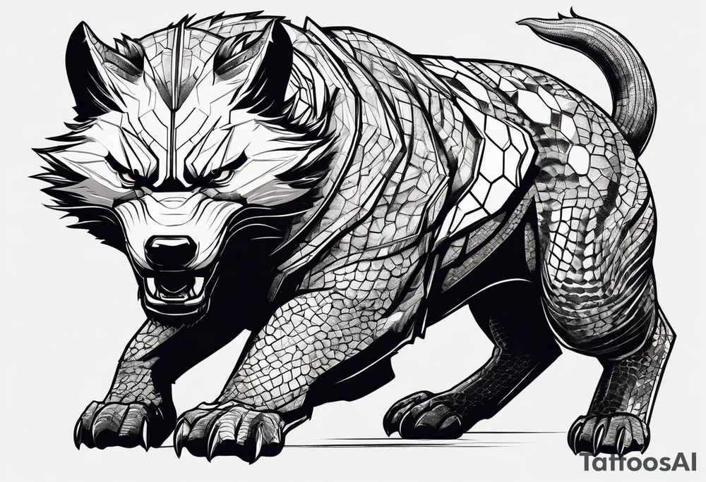 I want to change Avengers Team characters with animals. Hulk will be Badger, Thor will be Alpha Grey Wolf, Captain America will be Bull, Iron Man will be Canary, Black Widow will be Axolotl, Hawk Eye will be Sudan Plated Lizard and Nick Fury will be Cat. tattoo idea