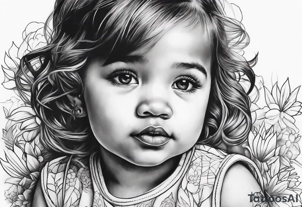 Toddler girl tattoo idea