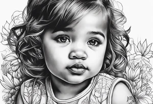 Toddler girl tattoo idea