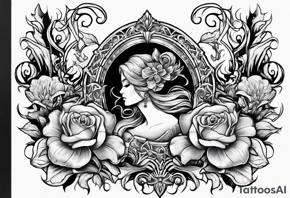 corazon con mar tattoo idea