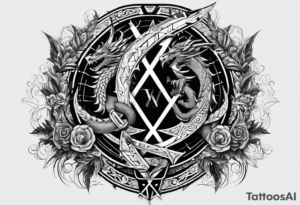 Valhalla sword chain barbed wire
dragon axe Valknut tattoo idea Valhalla sword chain barbed wire
dragon axe Valknut tattoo idea