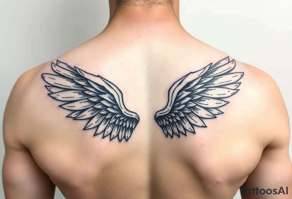 Angle wings tattoo idea