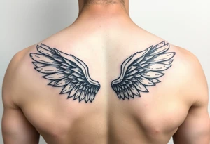 Angle wings tattoo idea