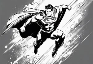 superman flying tattoo idea