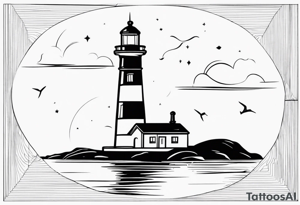 lighthouse tattoo idea