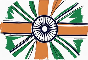 Indian Flag with FAZE written on it tattoo idea