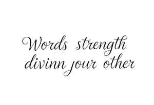 Words strength and divinity on top of each other tattoo idea