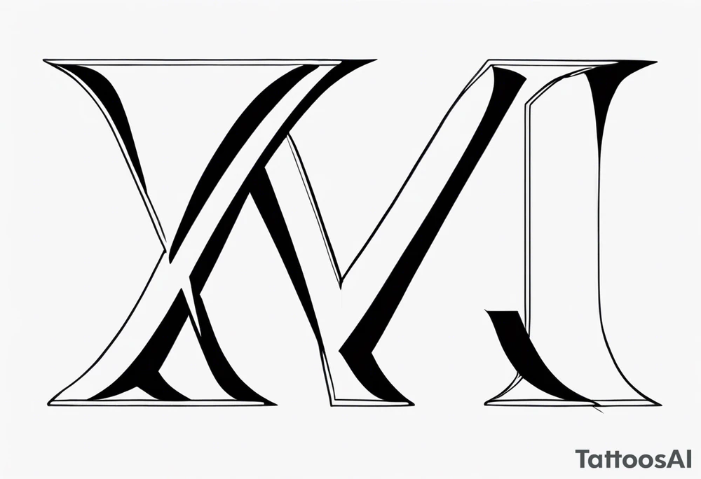 letter K tattoo idea