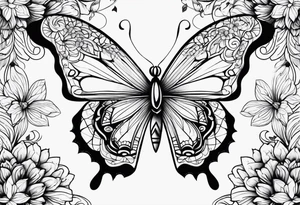 Buterfly patterns tattoo idea