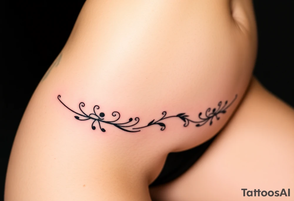 A negative space garter tattoo design tattoo idea