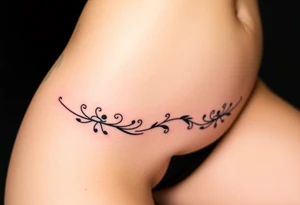 A negative space garter tattoo design tattoo idea