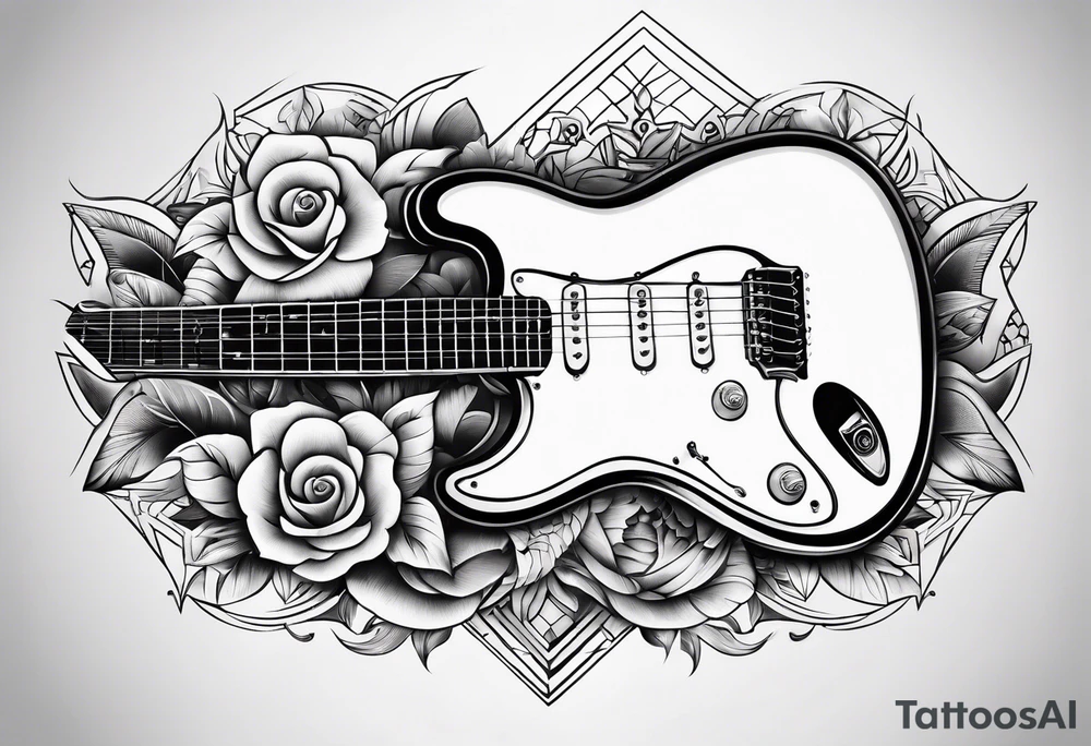 electric guitar tattoo idea