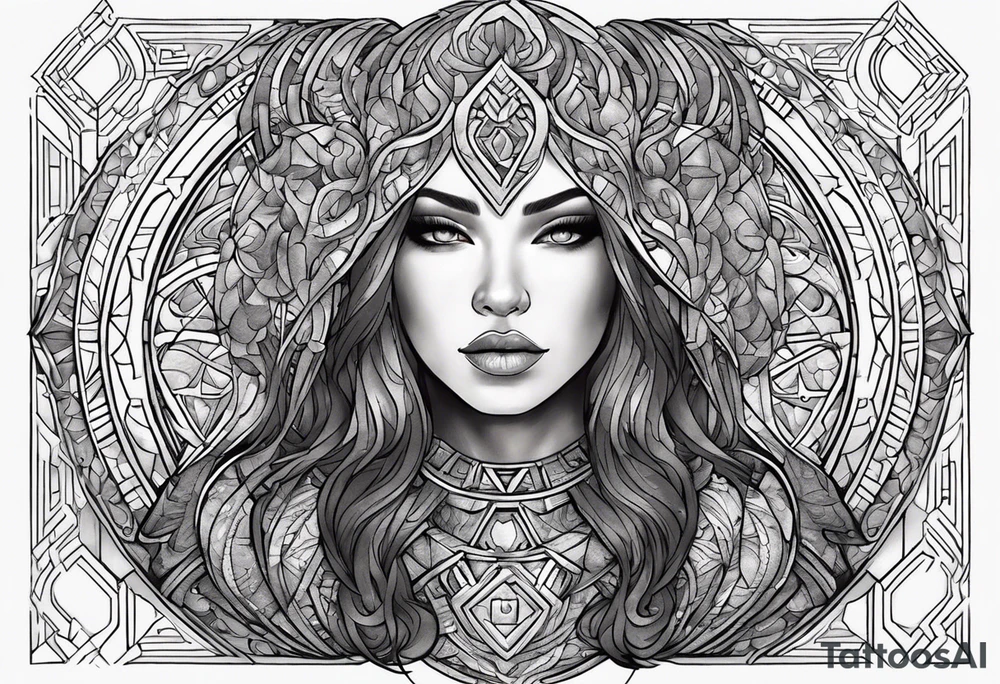 Jehovah looking out at the marvels of his creation from the atoms to the galaxy and celestial beings. With grey wash and a fantasy theme. Jehovah has to be a character who is so majestic, charismatic, immensely powerful. There isnt a single thing he isnt capable of doing. Infinitely powerful tattoo idea