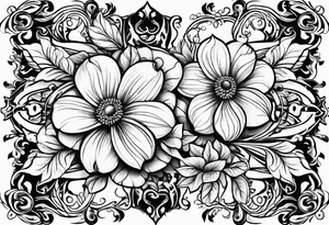 Western floral designs tattoo idea