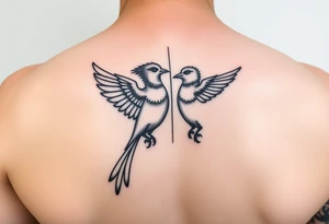 Sagittarius sign for both individuals as a couple names being Harley and Guy bird combined meaning Harley bird tattoo idea