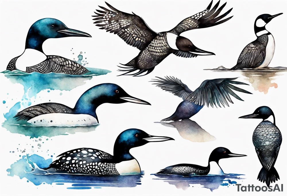 a mystical loon tattoo idea