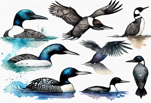 a mystical loon tattoo idea