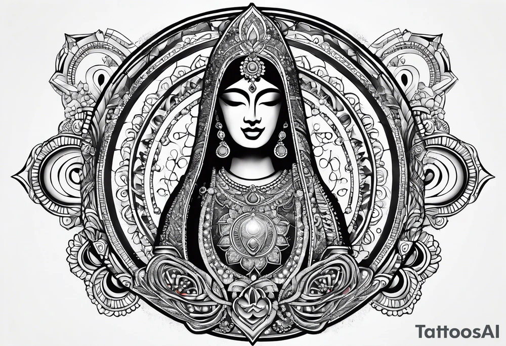 Hasma tattoo with the 7 chakras tattoo idea