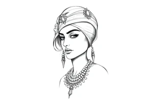 Egyptian woman tattoo idea