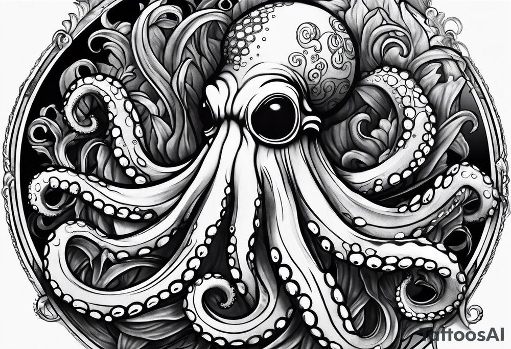 Under water octopus tattoo idea