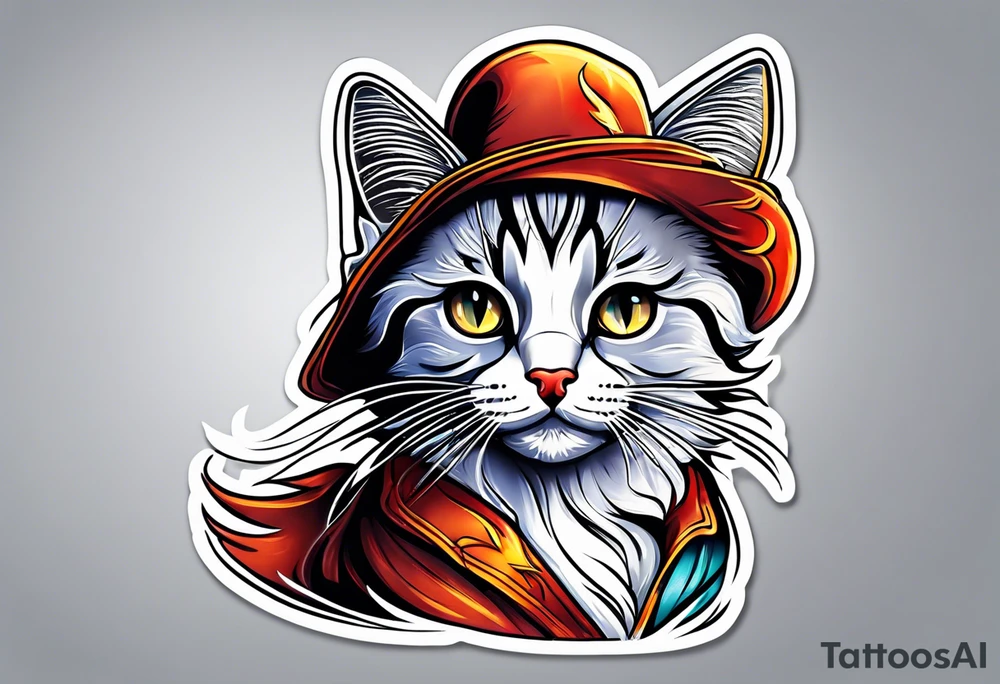 small cat tattoo idea