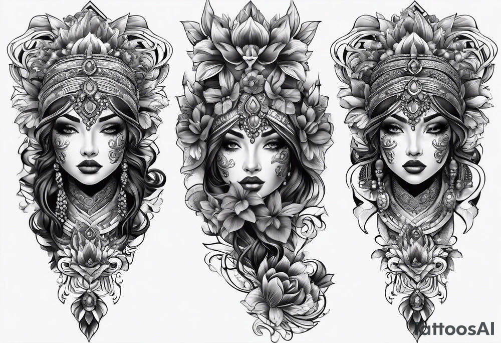 Full leg tattoo tattoo idea