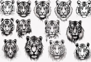 indian human 
tiger 
realistic leg sleeve tattoo idea