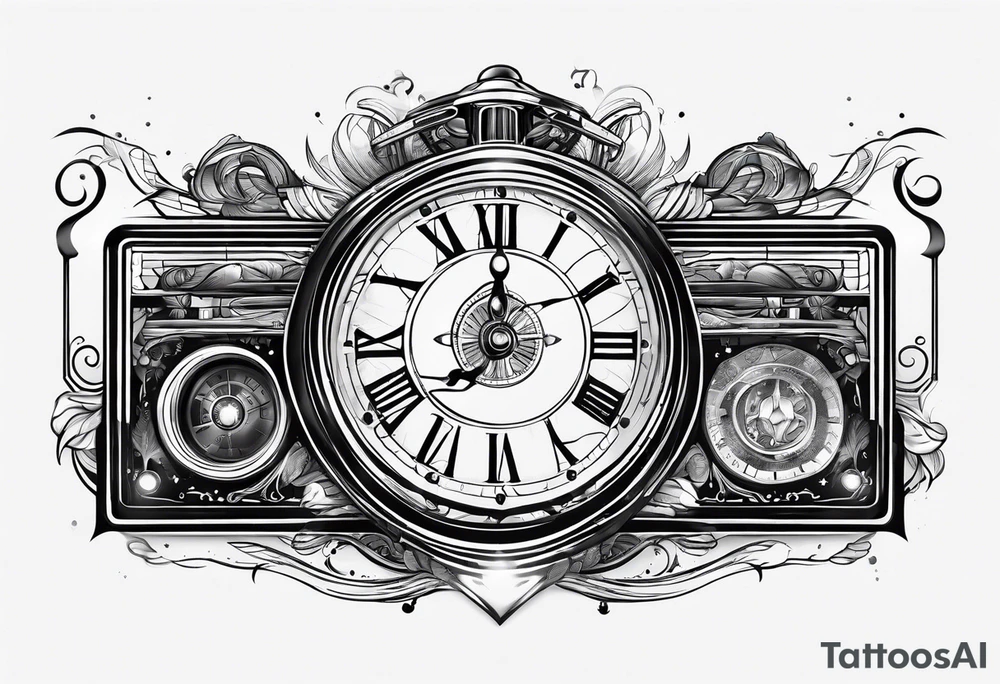 time travel space vector tattoo idea