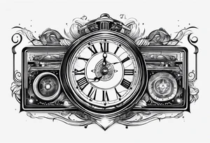 time travel space vector tattoo idea