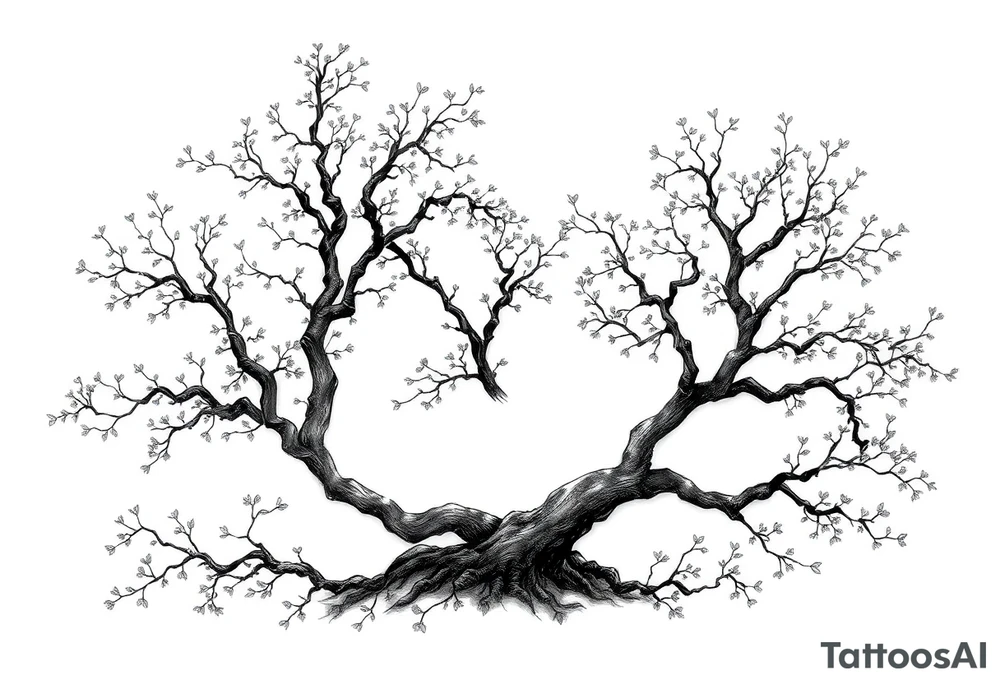 Bäume aus schattierungen tattoo idea