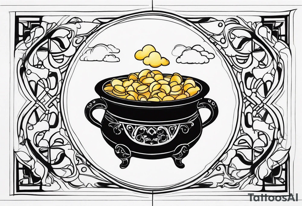 pot of gold tattoo idea