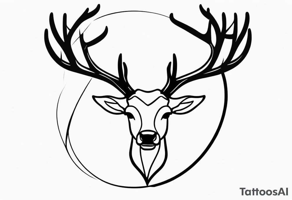 Reindeer antlers tattoo idea