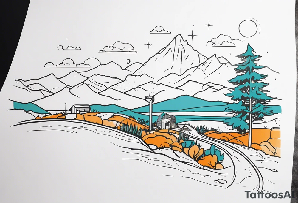 Roadmap from California 1:10000 tattoo idea