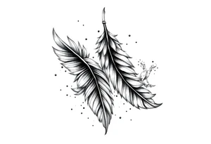 TWO FEATHERS TOGETHER tattoo idea