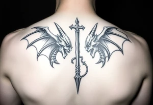 The battle between good and evil tattoo idea