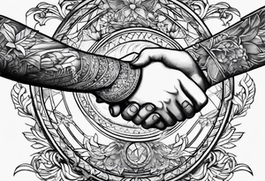 tattoo of tew hands pointing at each other but not touching tattoo idea