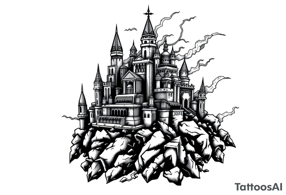 city of 
Atlantis tattoo idea