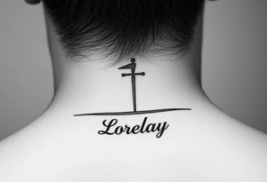 Crea un diseño significativo sobre la cultura egipcia y que tenga el nombre escrito por de bajo del diseño el nombre de mi hermana Lorelay para la parte baja del bíceps tattoo idea