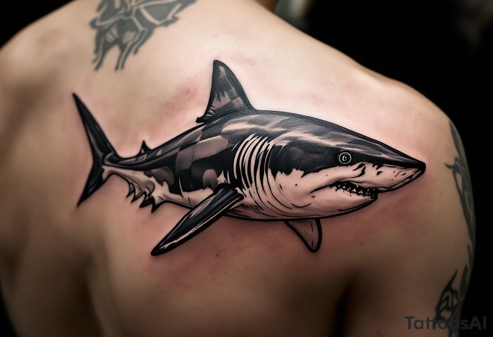 realistic nurse shark tattoo idea